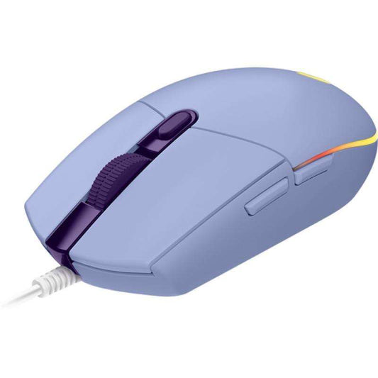 Logitech G203 Lightsync Raton USB 8000dpi - 5 Botones Programables - Iluminacion RGB Lightsync - Uso Diestro - Cable de 2.10m - Color Violeta 1 pieza(s)