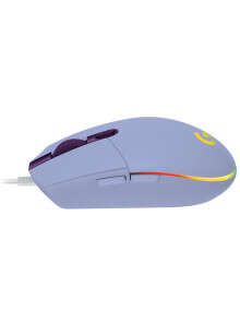 Logitech G203 Lightsync Raton USB 8000dpi - 5 Botones Programables - Iluminacion RGB Lightsync - Uso Diestro - Cable de 2.10m - Color Violeta 1 pieza(s)