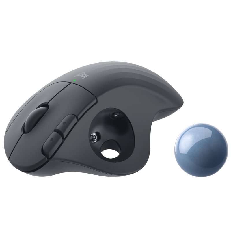 Logitech - Ergo M575 ratón Oficina mano derecha RF Wireless + Bluetooth Trackball 2000 DPI