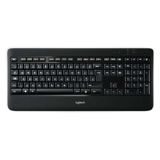 Logitech K800 Teclado Inalambrico USB - Teclas Retroiluminadas con Deteccion de Proximidad de Manos - Iluminacion Ajustable - Color Negro 1 pieza(s)