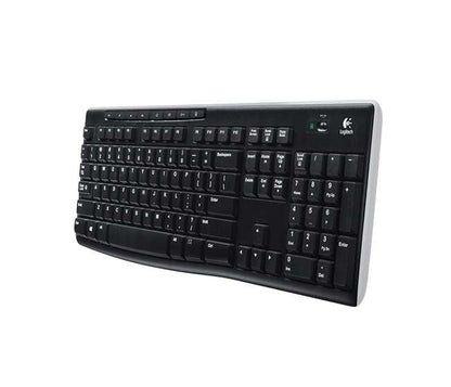 Logitech K270 Teclado Inalambrico USB - Resistente a Salpicaduras - Teclas de Acceso Rapido - Color Negro 1 pieza(s)