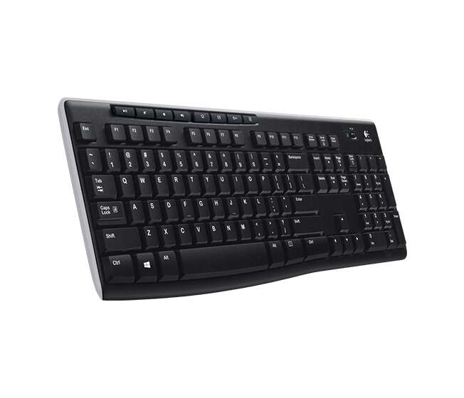 Logitech K270 Teclado Inalambrico USB - Resistente a Salpicaduras - Teclas de Acceso Rapido - Color Negro 1 pieza(s)