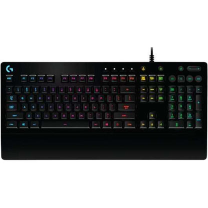 Logitech G213 Prodigy Teclado Gaming USB - Retroiluminacion RGB - Resistente a Salpicaduras - Reposamuñecas - Cable de 1.80m - Color Negro 1 pieza(s)