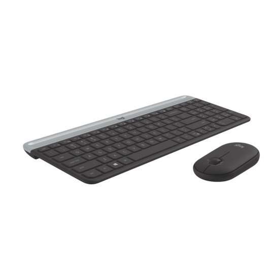 Logitech MK470 Slim Pack Inalambrico USB Teclado 12 Teclas FN + Raton 1000dpi 3 Botones - Ultafinos - Silenciosos - Uso Ambidiestro - Color Negro 1 pieza(s)