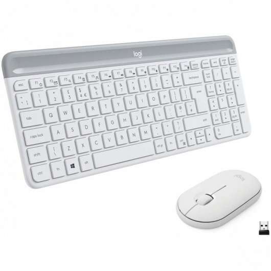 Logitech - MK470 teclado Ratón incluido Oficina RF inalámbrico Español Blanco