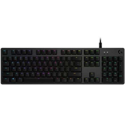 Logitech G512 Teclado Mecanico Gaming USB - Teclas Mecanicas GX Brown - Iluminacion RGB Lightsync - Superficies de Metal - Cable de 1.80cm - Color Negro 1 pieza(s)