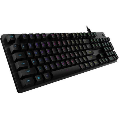 Logitech G512 Teclado Mecanico Gaming USB - Teclas Mecanicas GX Brown - Iluminacion RGB Lightsync - Superficies de Metal - Cable de 1.80cm - Color Negro 1 pieza(s)