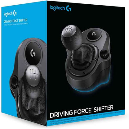 Logitech Driving Force Shifter Palanca de Cambios Compatible con PS4, Xbox One y PC - 6 Velocidades y Marcha Atras - Acero y Cuero - Montaje en Soporte 1 pieza(s)