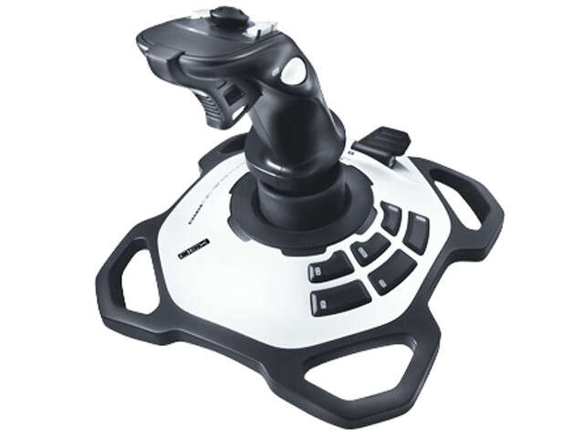 Logitech Extreme 3D Pro Joystick USB - 12 Botones Programables - Disparador Rapido - Ergonomico - Base Solida y Estable - Color Blanco/Negro 1 pieza(s)