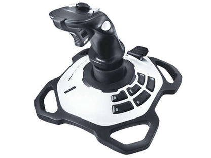 Logitech Extreme 3D Pro Joystick USB - 12 Botones Programables - Disparador Rapido - Ergonomico - Base Solida y Estable - Color Blanco/Negro 1 pieza(s)