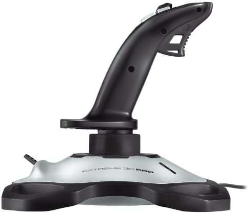 Logitech Extreme 3D Pro Joystick USB - 12 Botones Programables - Disparador Rapido - Ergonomico - Base Solida y Estable - Color Blanco/Negro 1 pieza(s)