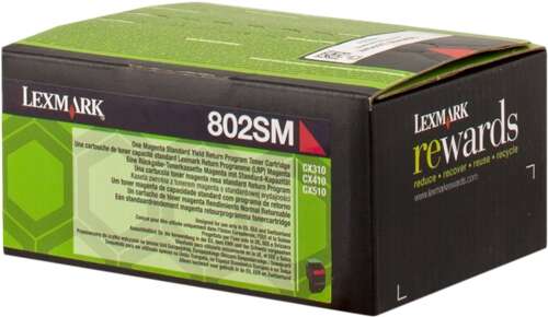 Lexmark CX310/CX410/CX510 Magenta Cartucho de Toner Original - 80C2SM0/80C2SME/802SM Tintasmurcia.com