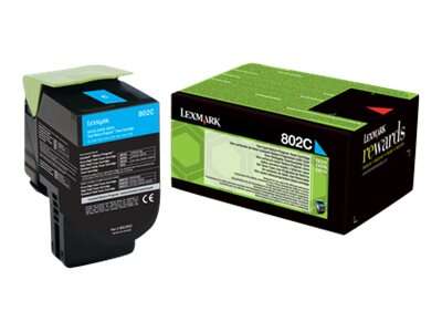 Lexmark CX310/CX410/CX510 Cyan Cartucho de Toner Original - 80C20C0/80C20CE/802C Tintasmurcia.com