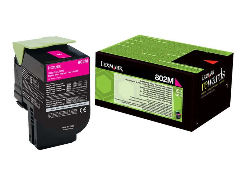 Lexmark CX310/CX410/CX510 Magenta Cartucho de Toner Original - 80C20M0/80C20ME/802M Tintasmurcia.com