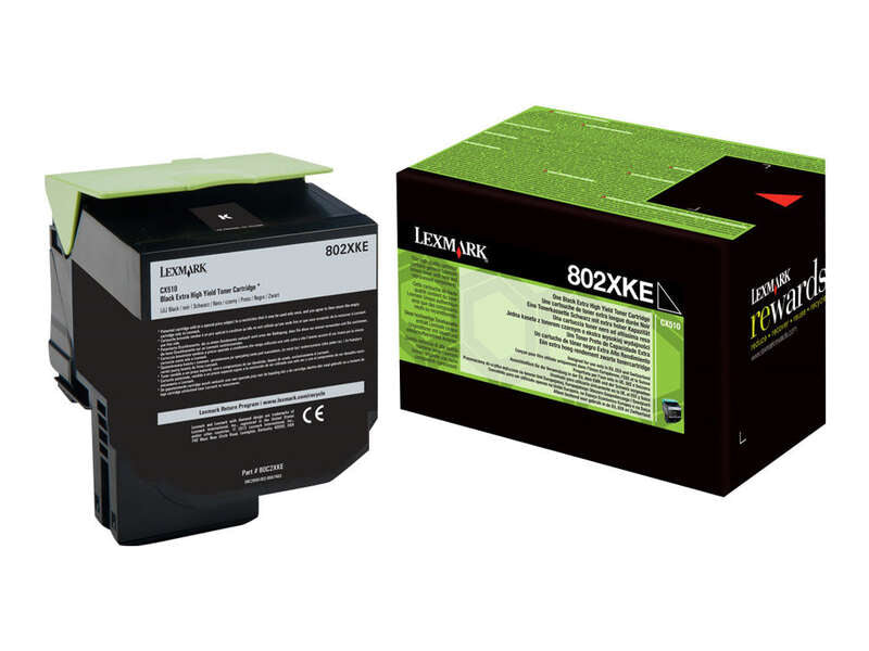 Lexmark CX510 Negro Cartucho de Toner Original - 80C2XK0/80C2XKE/80C0X10/802XK Tintasmurcia.com