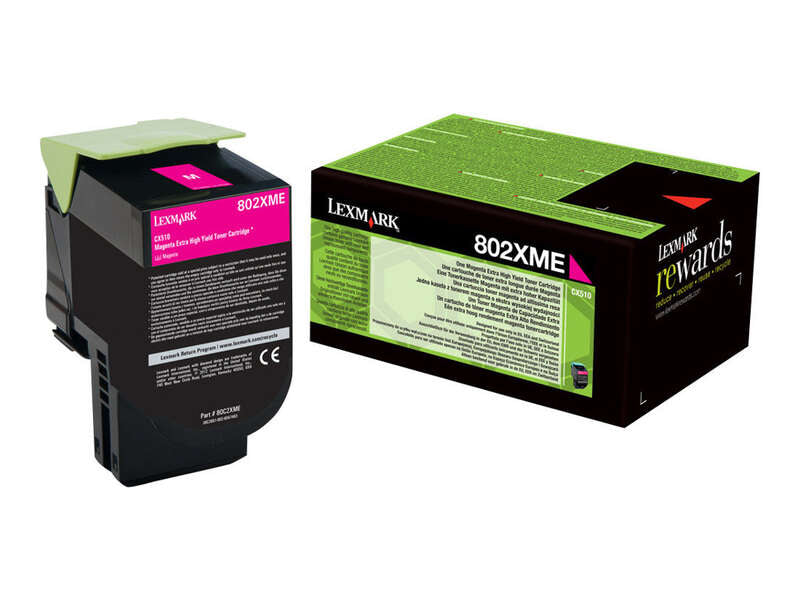 Lexmark CX510 Magenta Cartucho de Toner Original - 80C2XM0/80C2XME/80C0X30/802XM Tintasmurcia.com