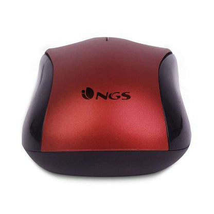 NGS Crew Raton USB 1200dpi - 3 Botones - Uso Ambidiestro - Cable de 1.30m - Color Rojo/Negro 1 pieza(s)