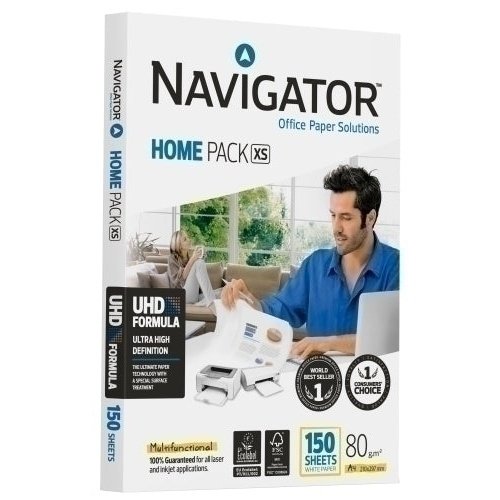 Navigator - PAPEL A4 NAVIGATOR  80g 150h HOME PACK - Pack de 12 unidades