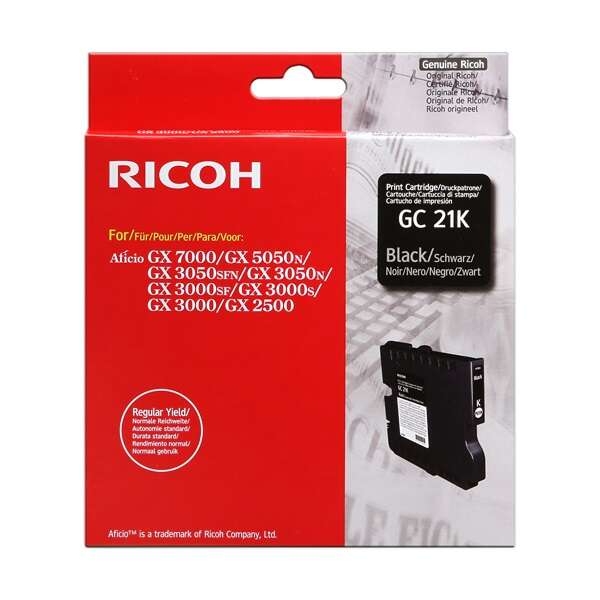 Ricoh GC21K Negro Cartucho de Gel Original - 405532 Tintasmurcia.com