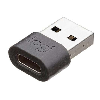 Logitech Zone Wired Adaptador de USB-A a USB-C - Compatible con Logitech Zone Wired - Color Negro 1 pieza(s)