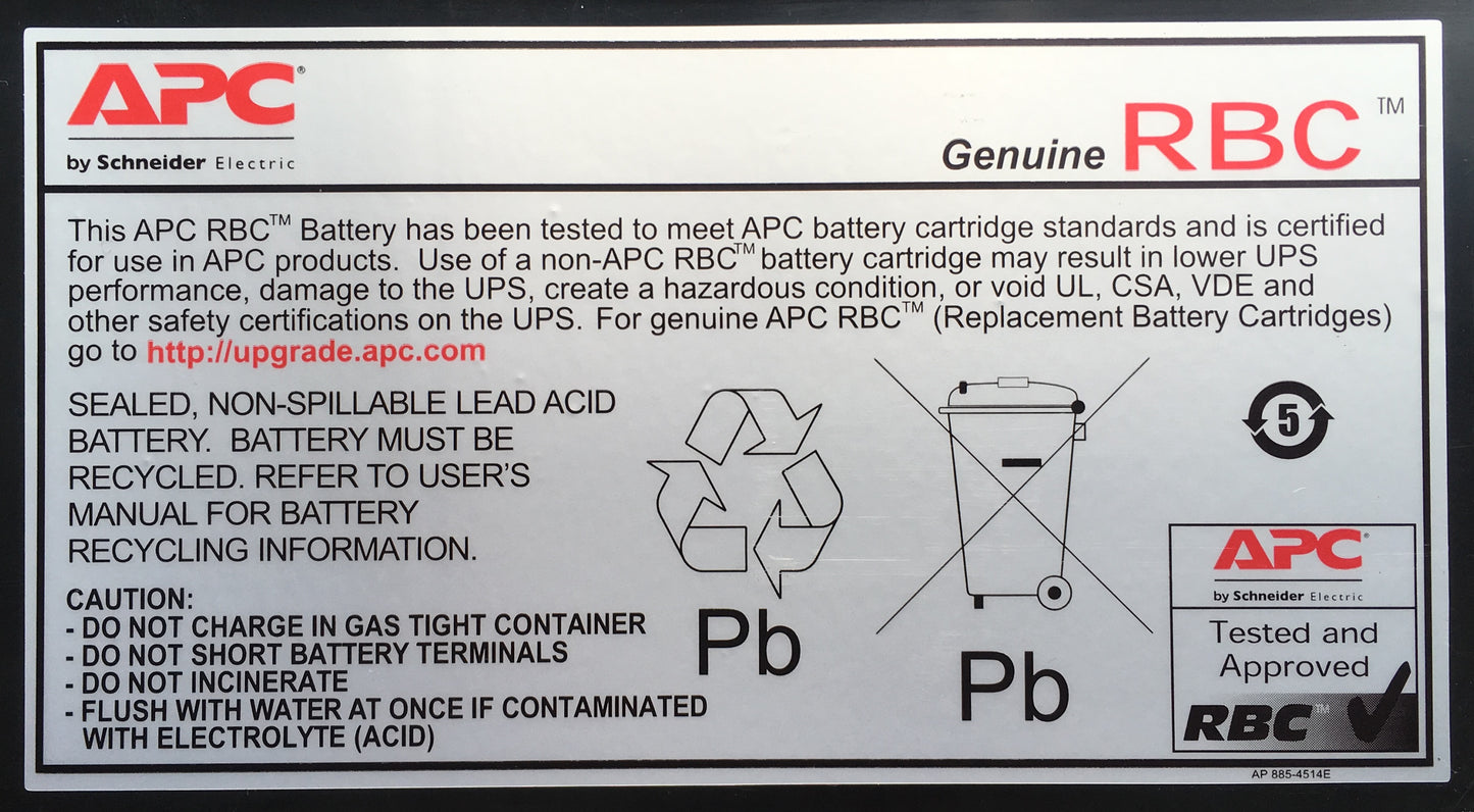 APC - RBC2 batería para sistema ups Sealed Lead Acid (VRLA)