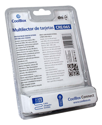 CoolBox - CRE-065 USB 2.0 Negro lector de tarjeta