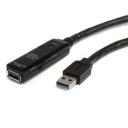 StarTech.com - Cable Extensor Alargador USB 3.0 SuperSpeed Activo de 10m - USB A Macho a Hembra - Negro