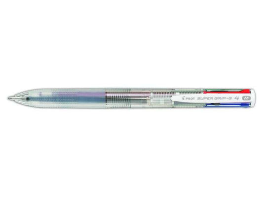 Pilot - PILOT BOLIGRAFO SUPERGRIP G 4 COLORES TINTA CUERPO TRANSPARENTE -12U-