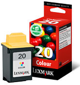 Lexmark #20 / 15M0120E Color Print Cartridge cartucho de tinta Original Cian, Magenta, Amarillo