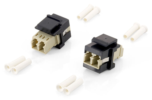 Equip - 125570 adaptador de fibra óptica LC/LC 8 pieza(s) Beige  Negro