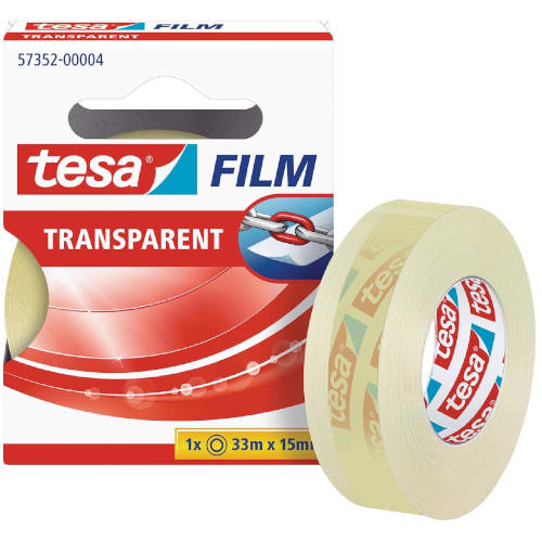 TESA - CINTA ADHESIVA ALTA RESISTENCIA EN CAJITA 15MM.X33M. TRANSPARENTE TESA 57352-00004-01