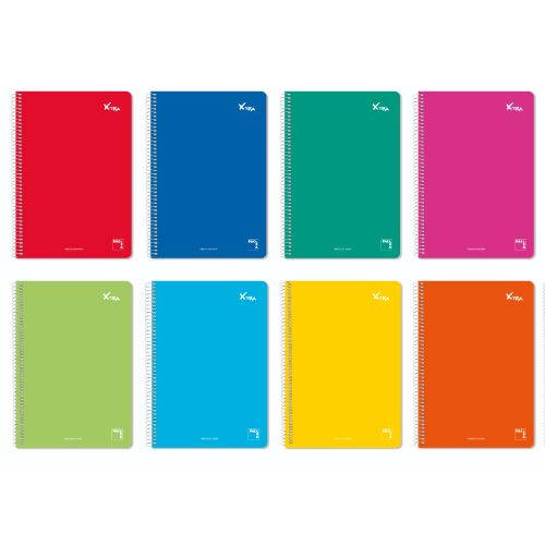 Pacsa - CUADERNO ESPIRAL SERIE XTRA TAPA DURA 60 GRS. FOLIO (215X310MM.) 80 HOJAS CUADRÍCULA 3X3 CON MARGEN SURTIDO PACSA 16226