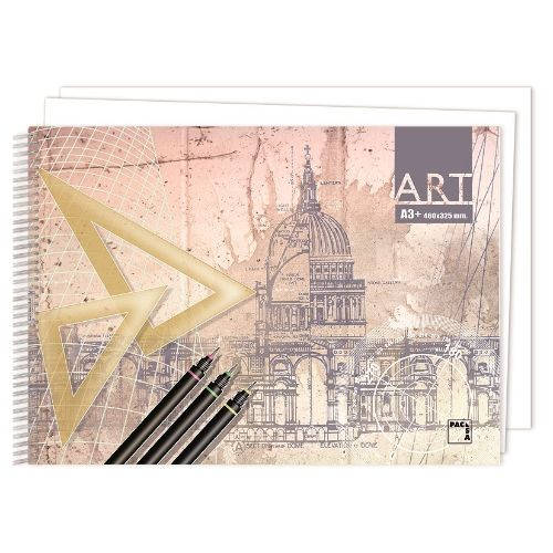 Pacsa - CUADERNO BLOCKS  DIBUJO ART 140 GRS. A3+ (460 X 325MM.) 20 HOJAS LISO SIN RECUADRO PACSA 18843