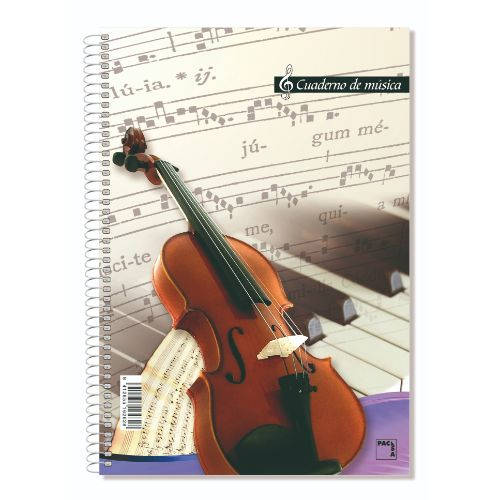 Pacsa - CUADERNO BLOCKS DE MUSICA 80 GRS. FOLIO (215X310MM.) 20 HOJAS 16 PENTAGRAMAS PACSA 18805