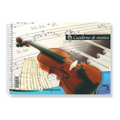 Pacsa - CUADERNO BLOCKS DE MUSICA 80 GRS. 4º (155X215MM.) 20 HOJAS 6 PENTAGRAMAS PACSA 18803