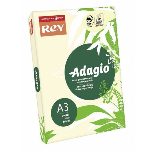 Adagio - PAQUETE 500 HOJAS PAPEL A3 80GR. MALVA PALIDO ADAGIO 156236