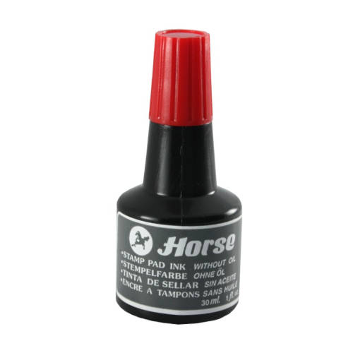 Horse - TINTA PARA ENTINTAR TAMPON 30 CC. COLOR ROJO HORSE 251103