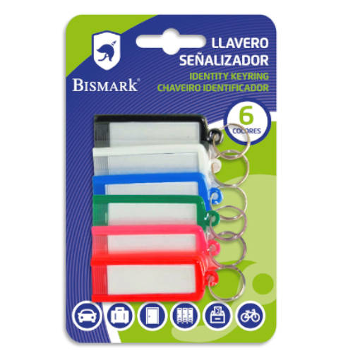 Bismark - BLISTER 6 LLAVEROS SEÑALIZADORES BISMARK 317818