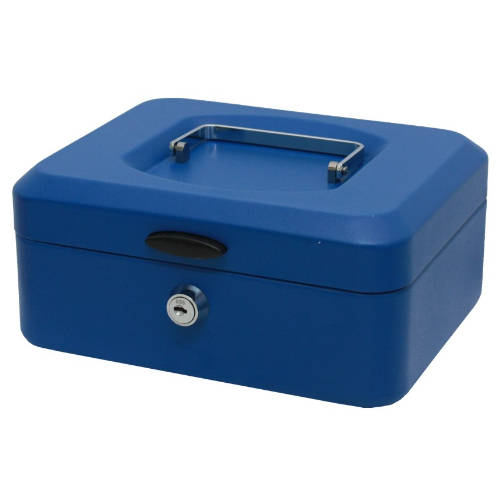 Bismark - CAJA CAUDALES CON BANDEJA Y CIERRE TAMAÑO MEDIANA 20X9 5X15 CM. AZUL BISMARK 318735