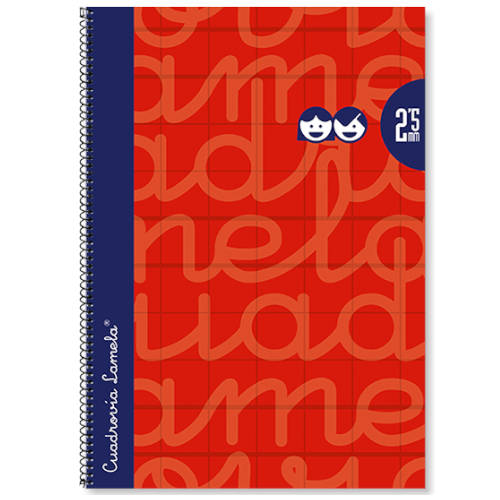 Lamela - CUADERNO FOLIO FORRADO RAYADO 3 MM ROJO LAMELA 7FTE003R