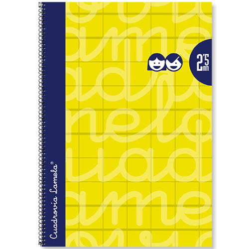 Lamela - CUADERNO FOLIO FORRADO RAYADO 3 MM AMARILLO LAMELA 7FTE03AM