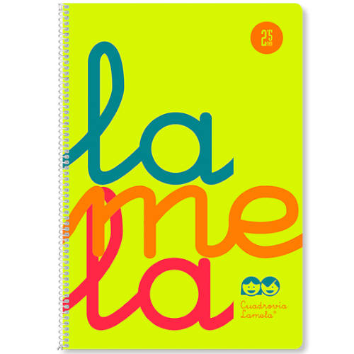 Lamela - CUADERNO FOLIO PLASTIC RAYADO 2 5 MM 80 HOJAS 90 GRS COLORES SURTIDOS LAMELA 7FTP002S