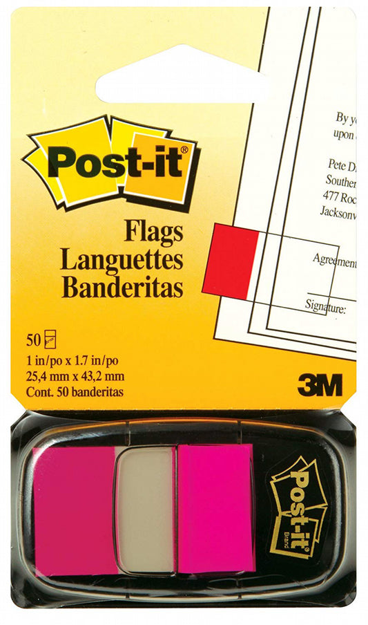 Post-It - PACK 12 DISPENSADORES DE 50 UNIDADES INDEX ROSA (25.4X43.1) POST-IT 3M68021