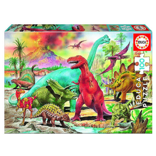 Educa - PUZZLE INFANTIL 100 DINOSAURIOS DE 6-8 AÑOS EDUCA BORRAS 13179