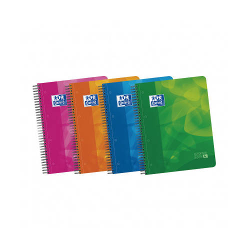 Oxford - CUADERNO EUROPEANBOOK 4 TAPA PLASTICO A4+ 120 HOJAS  CON SEPARADORES-50% HOJAS GRATIS OXFORD - Pack de 5 Unidades - 400027277