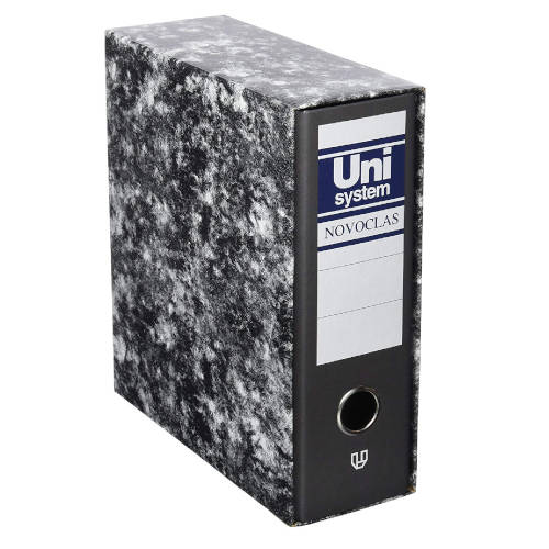 Unisystem - CAJA PARA ARCHIVADOR 1/4A NOVOCLAS COLOR NEGRO UNISYSTEM NOVOCLAS 7350010 - Pack 6 Unidades