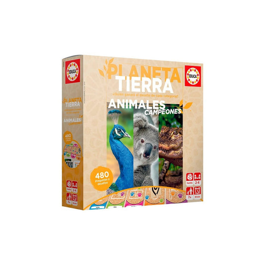 Educa - JUEGO PLANETA TIERRA - ANIMALES CAMPEONES EDUCA BORRAS 18708