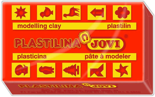 Jovi - CAJA 30 PASTILLAS PLASTILINA 50 G - ROJO JOVI 7005 Pack 30 Unidades