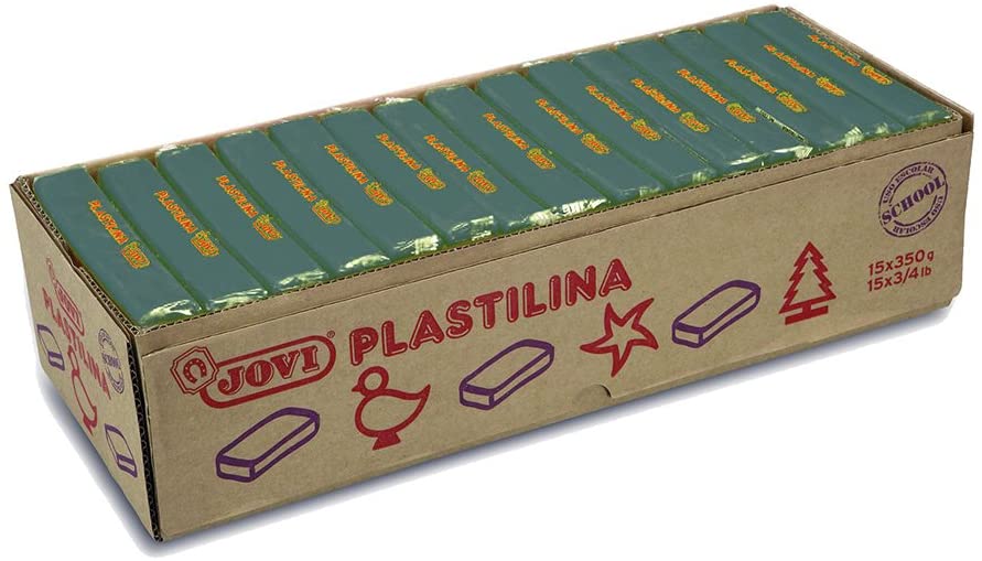 Jovi - PASTILLAS PLASTILINA 350 G - VERDE OSCURO JOVI - 1 pieza(s) - 7211