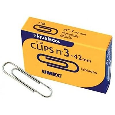 UMEC - CAJA 100 CLIP NIQUELADO 42 MM U200404 UMEC - Pack de 10 unidades